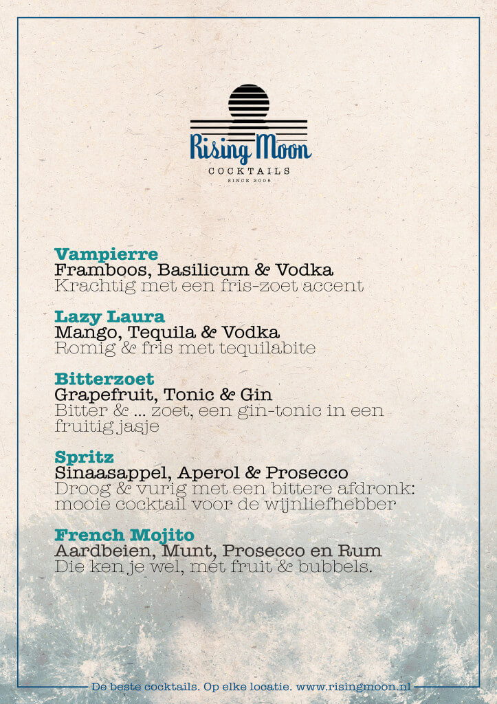 MENU Rising Moon Cocktails
