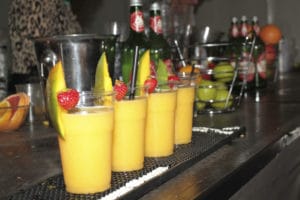 Een heerlijk zomerse appelsap cocktail.